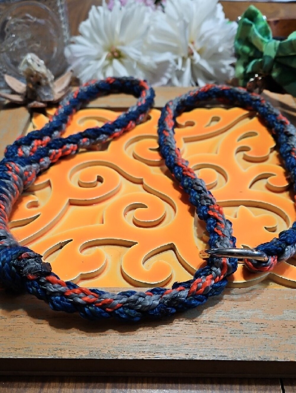 Handbraided Paracord Rope Short Leash Training Leash Adjust Choker Collar GIFTED - Picture 5 of 11